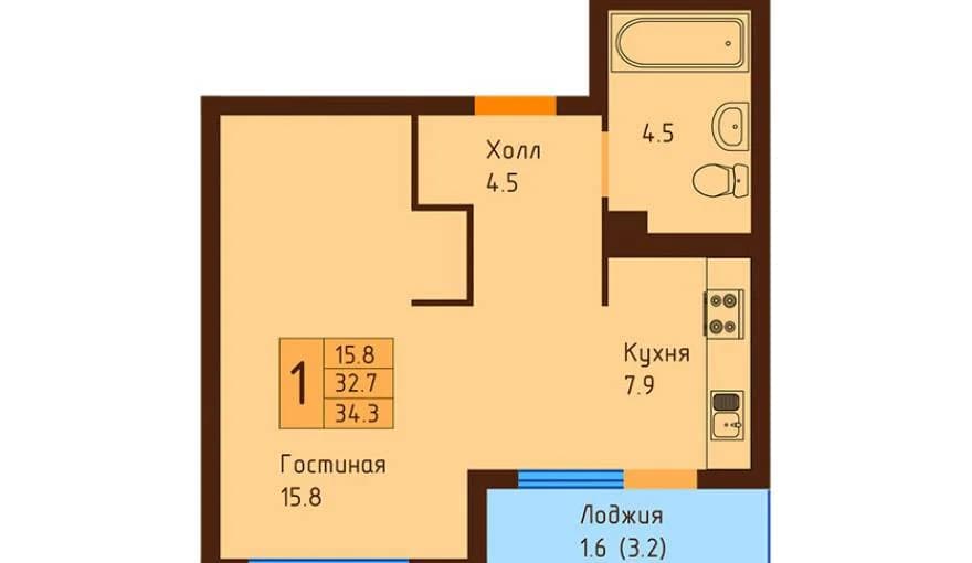 Ольховый, 2 очередь, дом №1